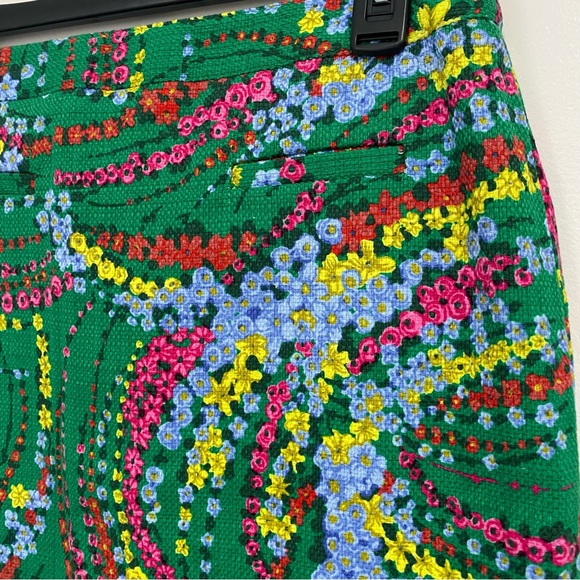 Talbot's Skirt Women's 6 Petite Green Modern Floral New Short Office Business - Picture 2 of 10